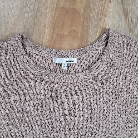 🔹️WD.NY Tan Knit Lightweight Dolman Sleeve Sweater Medium - Picture 3 of 8